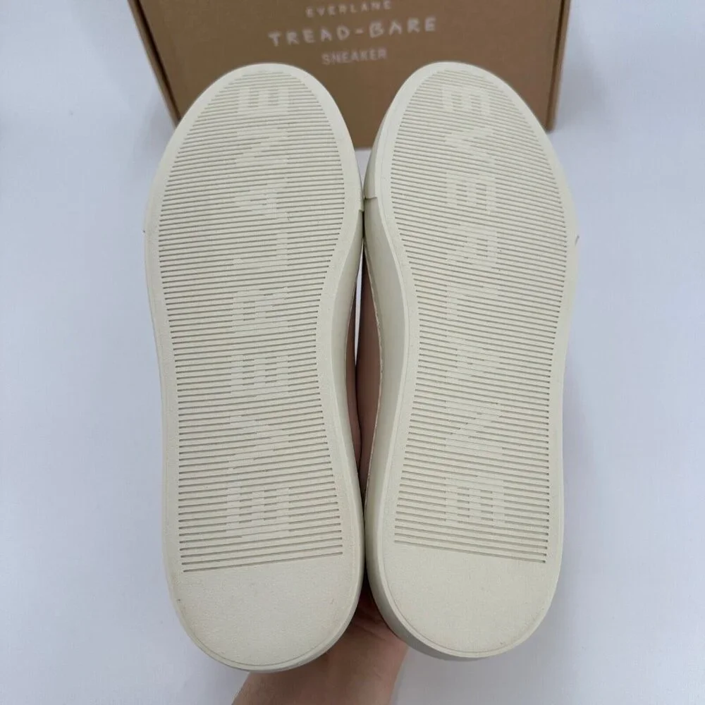 Everlane The Day Sneaker in Pale Pink Leather 7.5 Women's Lace-up Shoes Casual